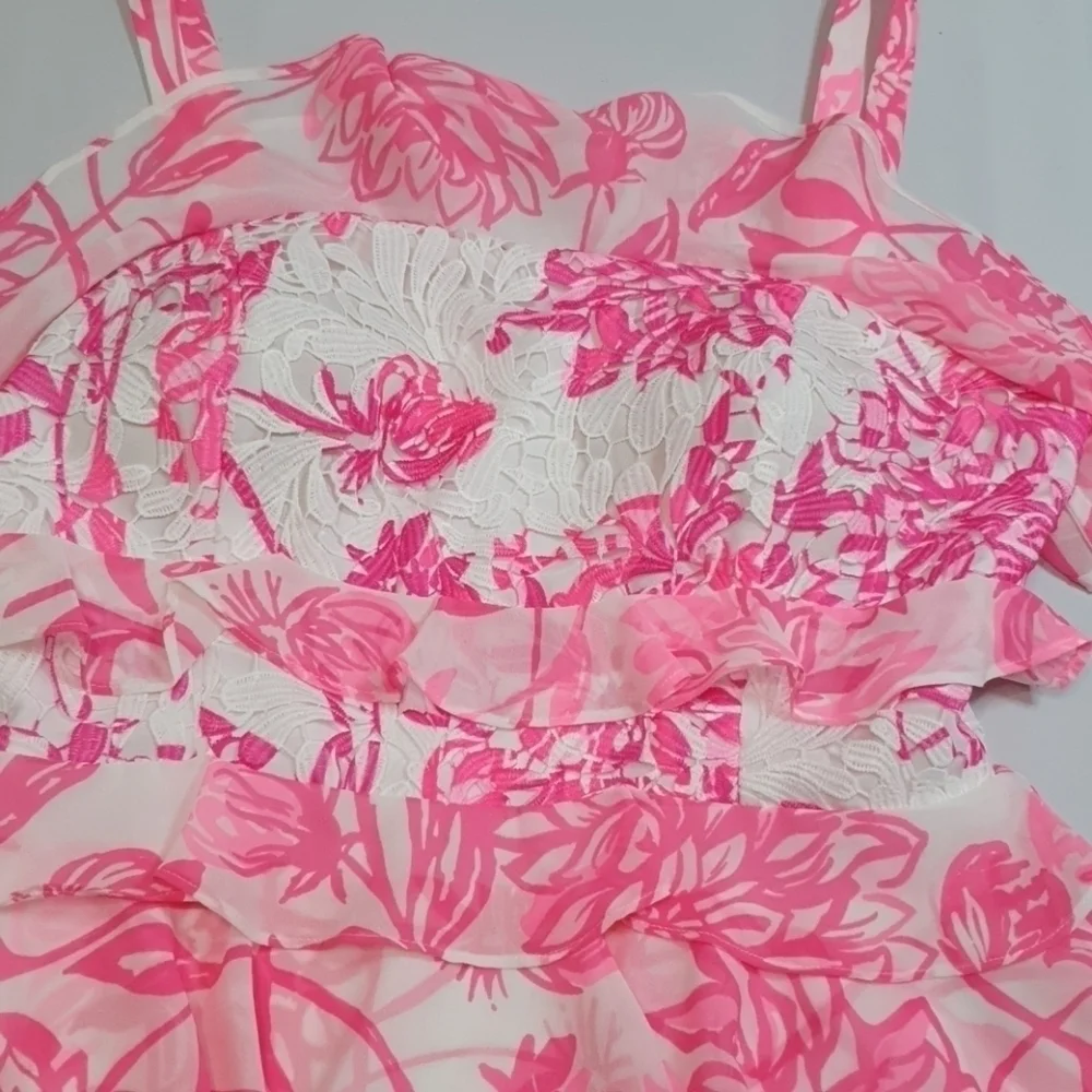 NWT Lilly Pulitzer Ruffled Tier Olive Top